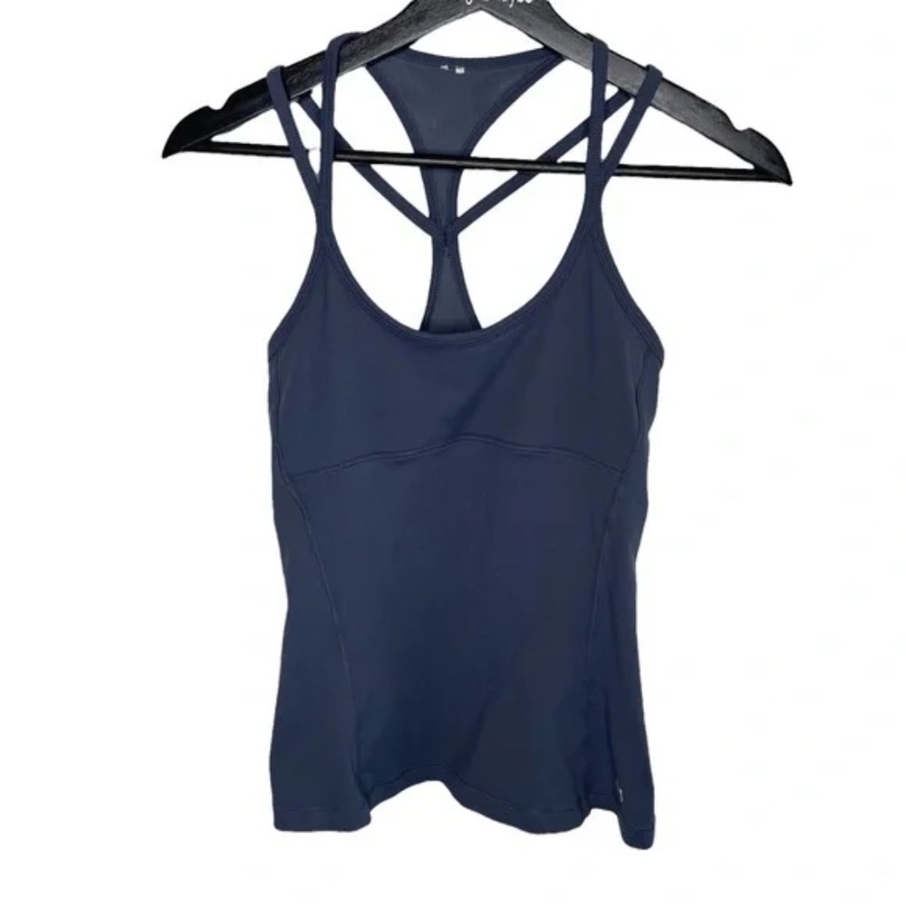Alo Yoga | Strappy Racerback Navy Workout Tank Top (Size XS)